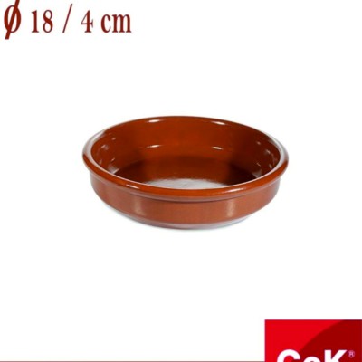 7225410 Keramická zapekacia misa okrúhla d: 18 x 4 cm hnedá COK